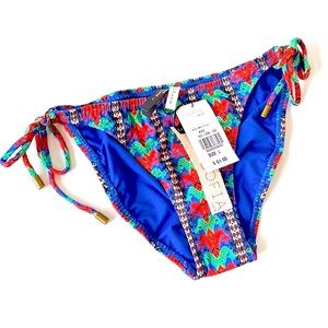 NWT VIX Kiev long full tie Sofia red cobalt blue green gold bullet hardware L